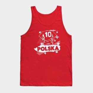 Vintage Polish Football // Retro Grunge Poland Soccer Tank Top